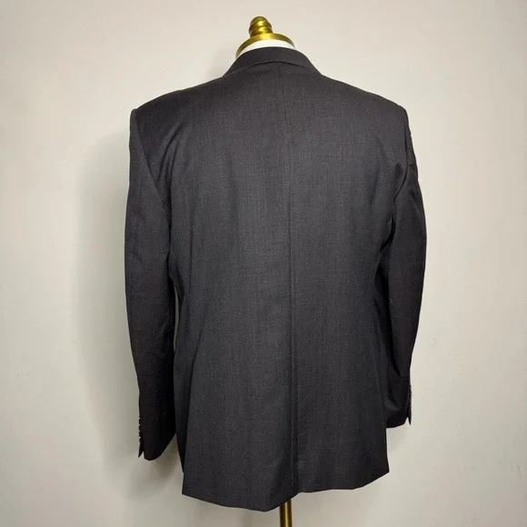 Calvin Klein Extreme Slim Fit Charcoal Wool Double Breasted Blazer‎ 44R - Picture 2 of 10